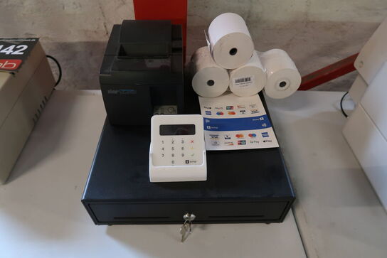 Pengeskuffe, bonprinter & kortterminal 