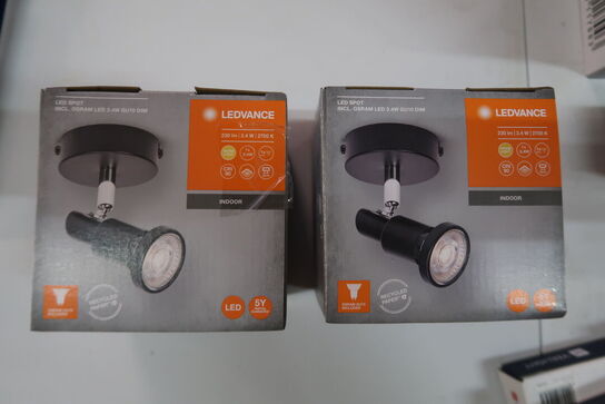 2 stk. Ledvance LED Spot GU10 Black 1 X 3.4W 927 DIM
