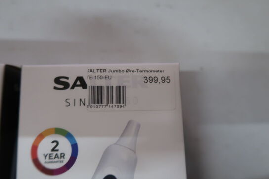 2 stk. Salter Jumbo øretermometer hvid