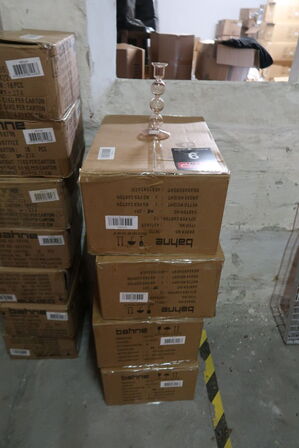 48 stk. Bahne Lysestage med bobler, beige - H19,5 cm