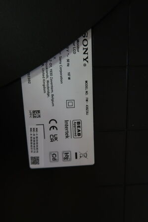 Skærm Videowall Sony FW-43BZ30J Ultra HD 4K 50" på fod 