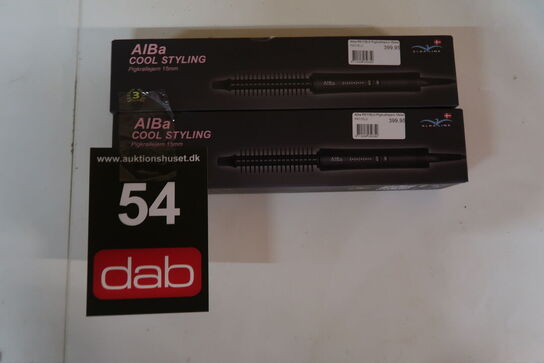 2 stk. ALBA pigkrøllejern 15 mm med luft sort