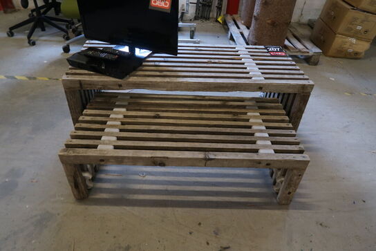 2 stk. Tralle bænke