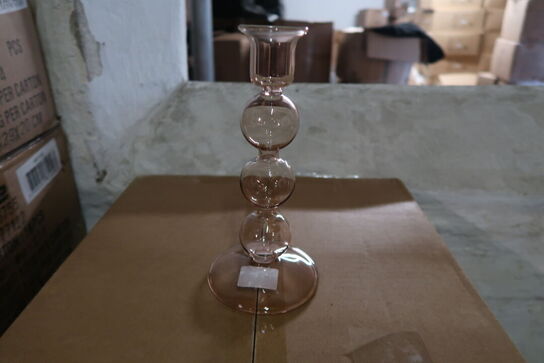 48 stk. Bahne Lysestage med bobler, beige - H19,5 cm