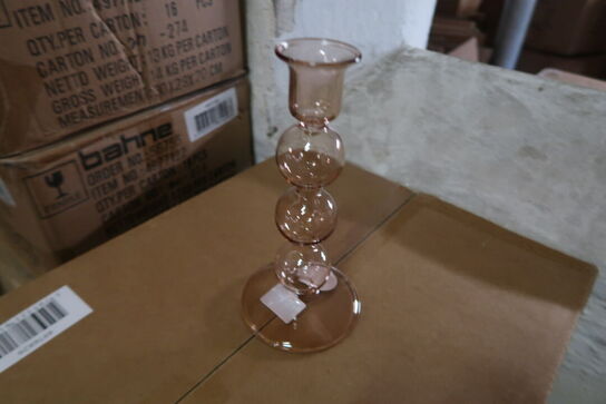 48 stk. Bahne Lysestage med bobler, beige - H19,5 cm