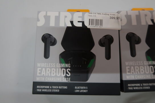 3 stk. Streetz True Wireless Stereo In-Ear, sort 