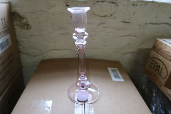 36 stk. Bahne Glas lysestage, rosa - H28,5 cm