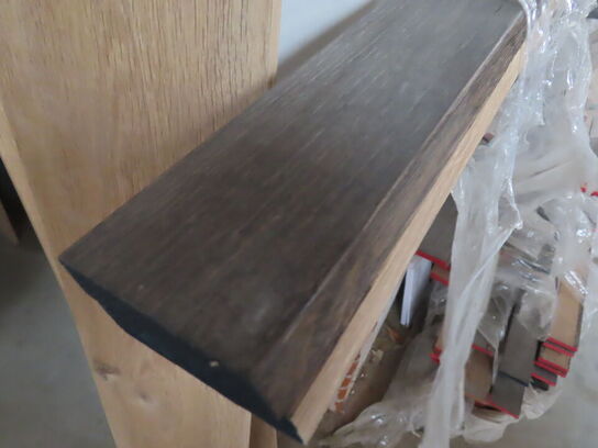 10 pk. Fodlister i massiv egetræ. mørkbejdset