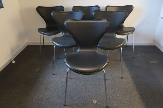 6 stk. spisebordsstole FRITZ HANSEN "Syveren"