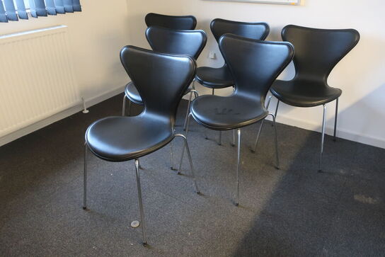 6 stk. spisebordsstole FRITZ HANSEN "Syveren"