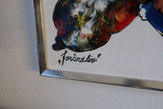 Olie på lærred "Forårsliv" af Carlo Vandsø Jensen