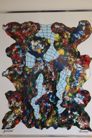 Olie på lærred "Forårsliv" af Carlo Vandsø Jensen