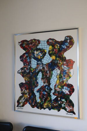 Olie på lærred "Forårsliv" af Carlo Vandsø Jensen