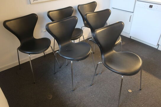 6 stk. spisebordsstole FRITZ HANSEN "Syveren"