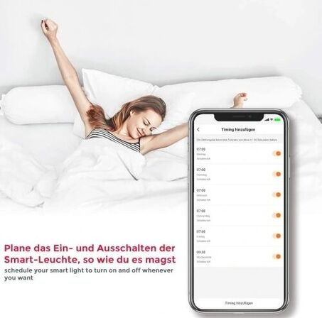 8 stk. B.K Licht Smarthome Wifi Pære E27 LED 9 Watt Tuya 806 Lumen 2700K(ubrugt)