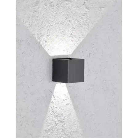 3 stk. wofi zino udendørs led væglampe sort up oh down(ubrugt)