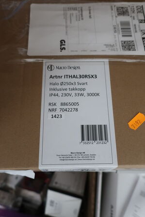 Klyngependel MACRO DESIGN Halo 250x3 Sort