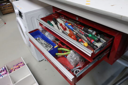 Indhold på arbejdsbord (se beskrivelse)