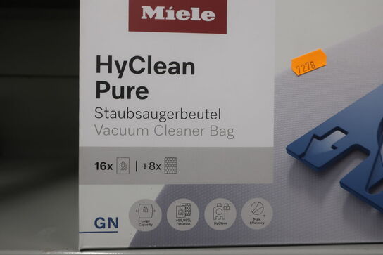 16 stk. støvsugerposer samt 8 stk. filtre MIELE HyClean Pure 
