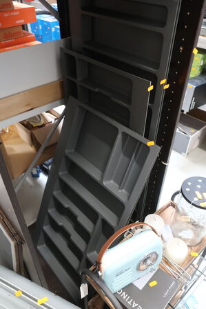 7 stk. assorteret bestikbakker