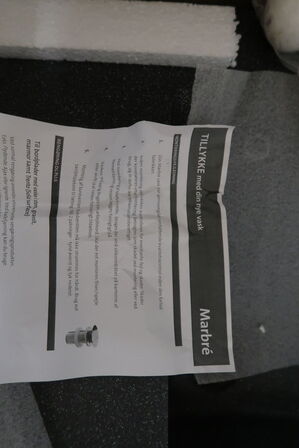 Håndvask samt bordplade MARBRÉ