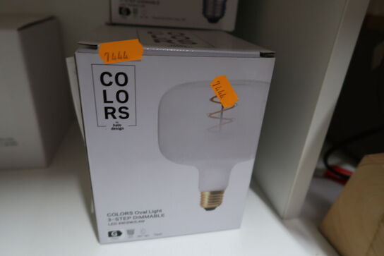 3 stk. pærer COLORS, 3 stk. pendler HALO TECH