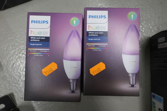 2 stk. pærer PHILIPS Hue
