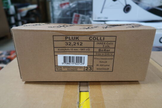 10 stk. Boxer Hobbykniv 18 mm. - SK5 stål