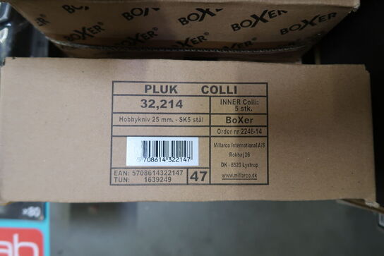 10 stk. Boxer hobbykniv 25 mm. - SK5 stål