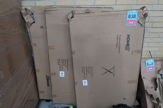 3 stk. HOME It® foldbart rundt barbord, hvidt/gråt