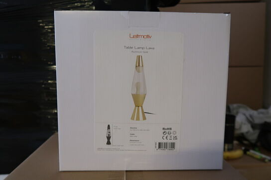6 stk. Letimotiv Lava lampe H 37 cm - Guld