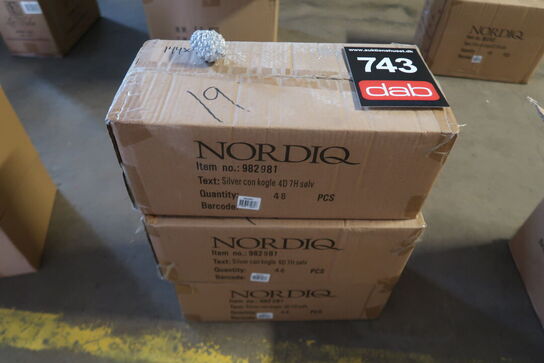 144 stk. Glimmer grankogler 