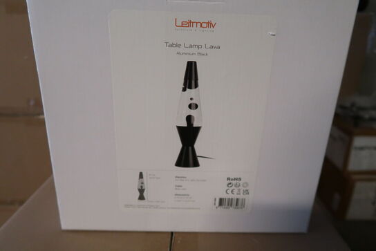 6 stk. Letimotiv Lava lampe H 37 cm - Sort