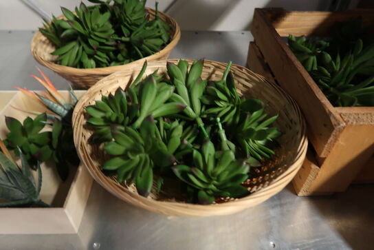 Diverse kunstige planter 