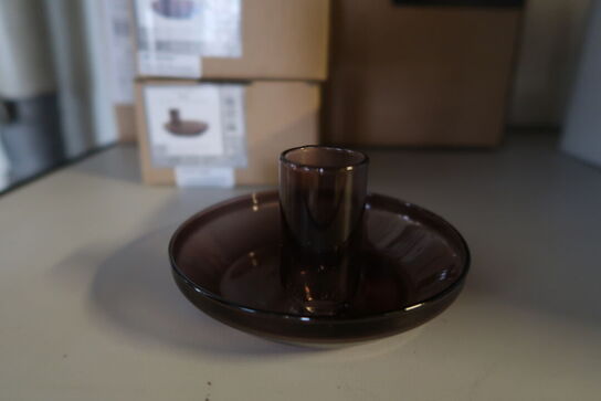 16 stk. Lysholder i glas 