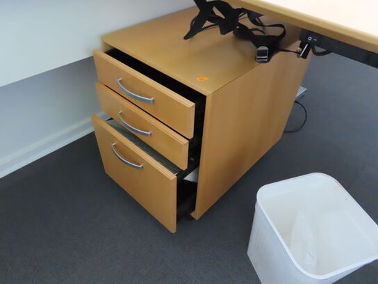 Hæve/Sænkebord inkl. Kontorskuffemodul