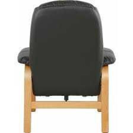 Otium lænestol inkl. fodskammel - sort PU-læder 