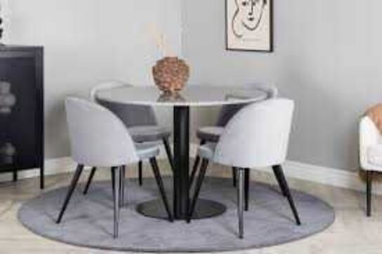 Razzia Rundt spisebord - Sort og Grå Ø: 110 cm 