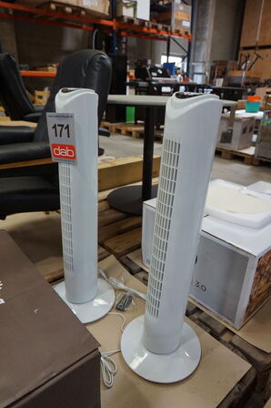 2 stk. Epiq tårnventilatorer med fjernbetjening - hvid