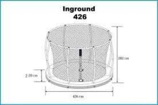 Extreme inground havetrampolin Ø: 426 cm