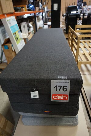 Sleepy lux foldemadras Antracit 180x150x12 cm