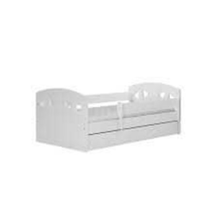 Juniorseng med skuffe og madras 180cm x 80cm Hjerte 