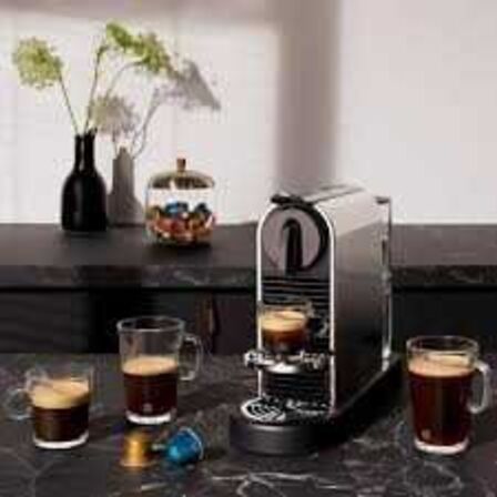 Nespresso CitiZ kaffemaskine fra Delonghi EN220M (platin/titanium)