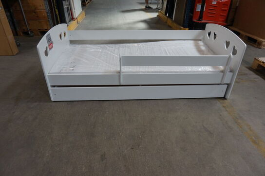 Juniorseng med skuffe og madras 180cm x 80cm Hjerte 