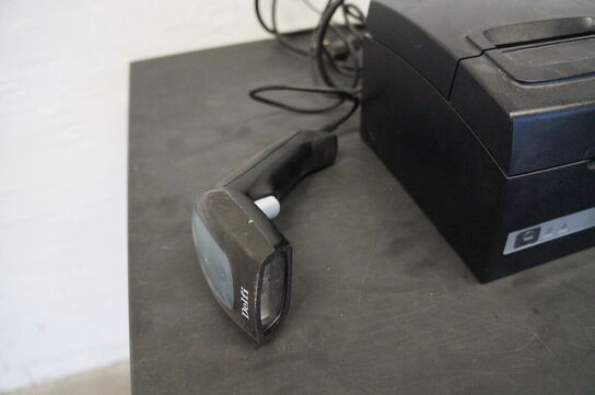 Labelprinter + kasseapparat mv.