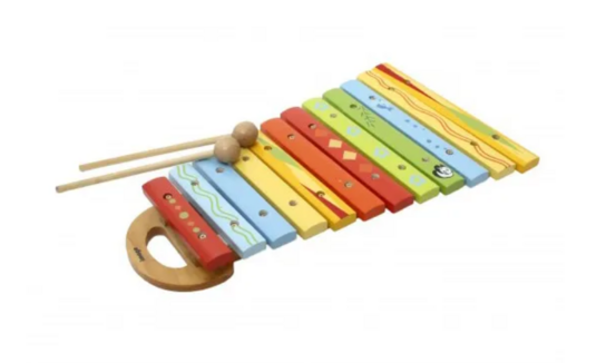 Xylofon i træ, dyredesign til børn