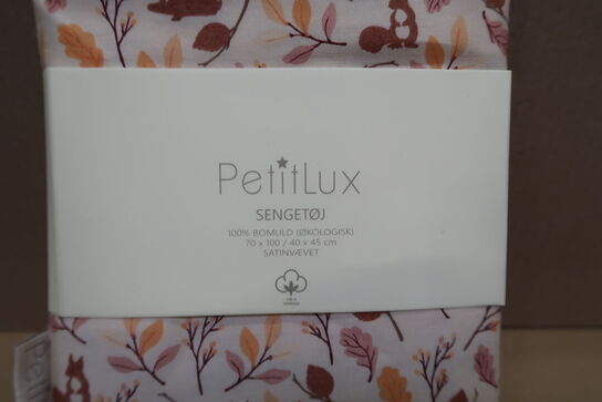 4 sæt PetitLux Økologisk bomulds Sengetøj, Leaves - 70x100 / 40x45 cm 