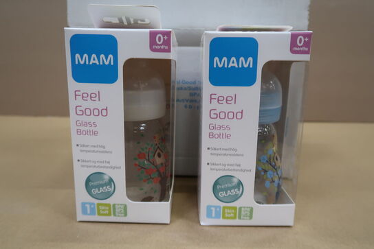 12 stk. Feel Good Glas Sutteflaske Neutral 260 ml +2 mdr. 