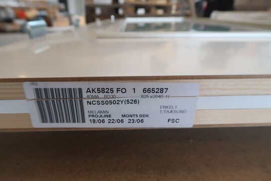 Branddør med glas højre