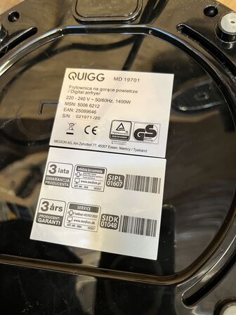 Airfryer, Expressomaskine, Kaffemaskine, Brødrister, Glas